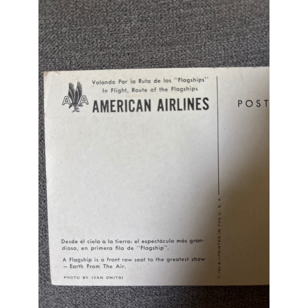 Vtg American Airlines Postcard Flagship Aircraft In Flight Ivan Dmitri T-150 B - Picture 4 of 5